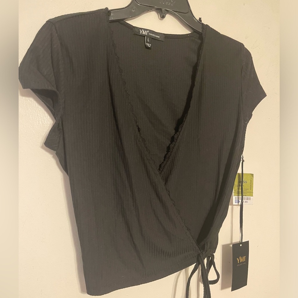 Wrap around dainty crop top
